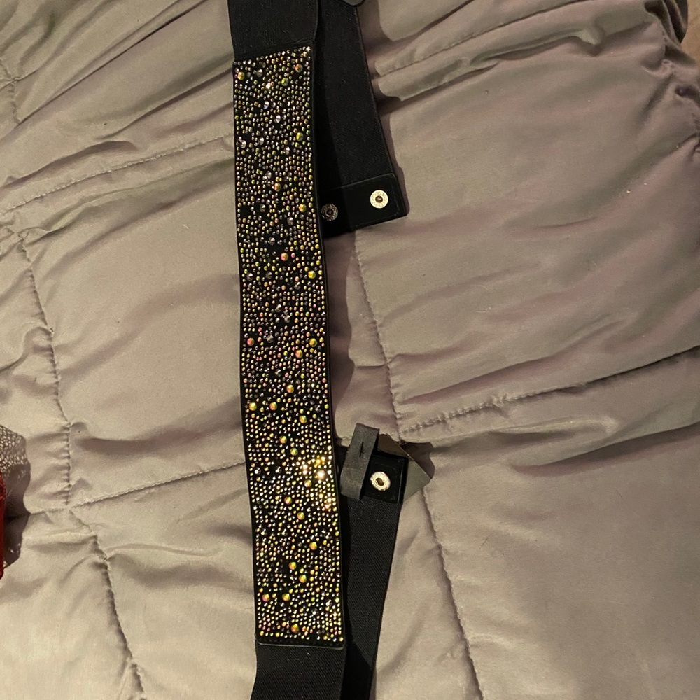 Rainbow studded accent belt